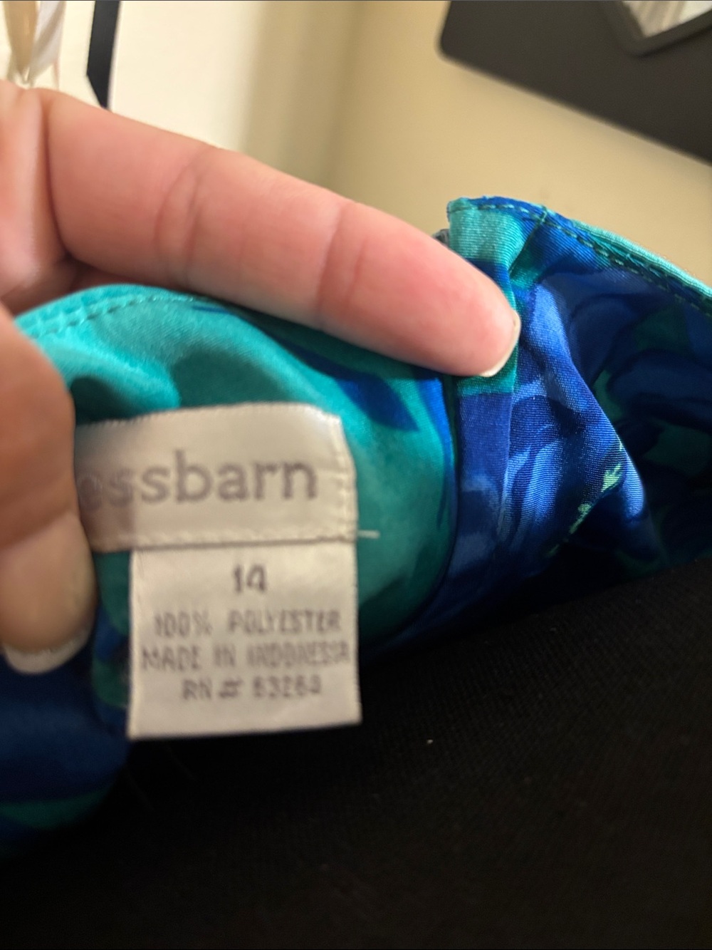 Dress Barn Teal and Blue Floral Sleeveless Midi Dress - Picture 5 of 7